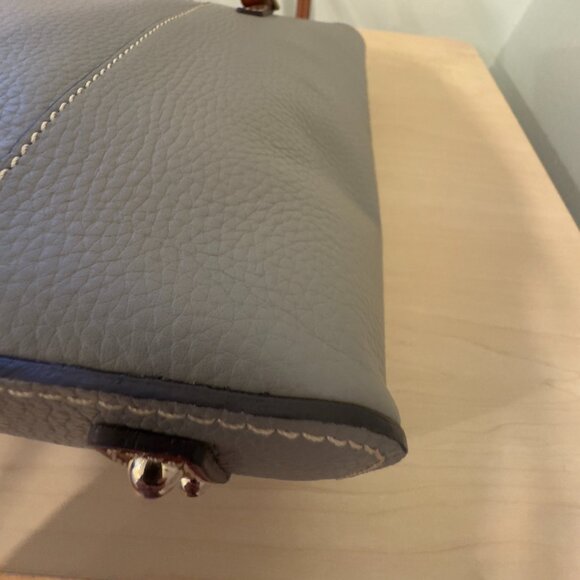Dooney & Bourke Pebble Leather Lexington Shopper Tote – Light Grey | Like New - Picture 8 of 16